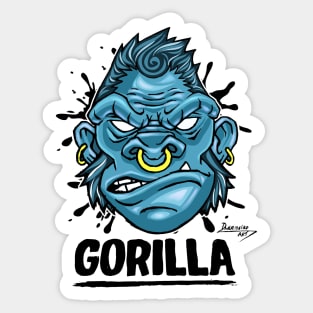 Cool Gorilla Head Sticker